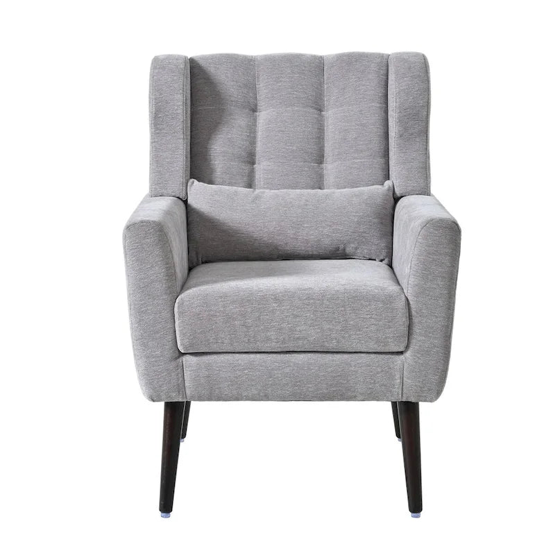 Fauteuil d'appoint rembourré en chenille, une place, 7 coloris