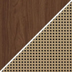 Meuble TV Mid-Century Noyer satiné / Grain noir, Convient à 1 TV jusqu'à 78", 70" L