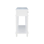 Console rustique de style campagnard blanc avec 2 tiroirs