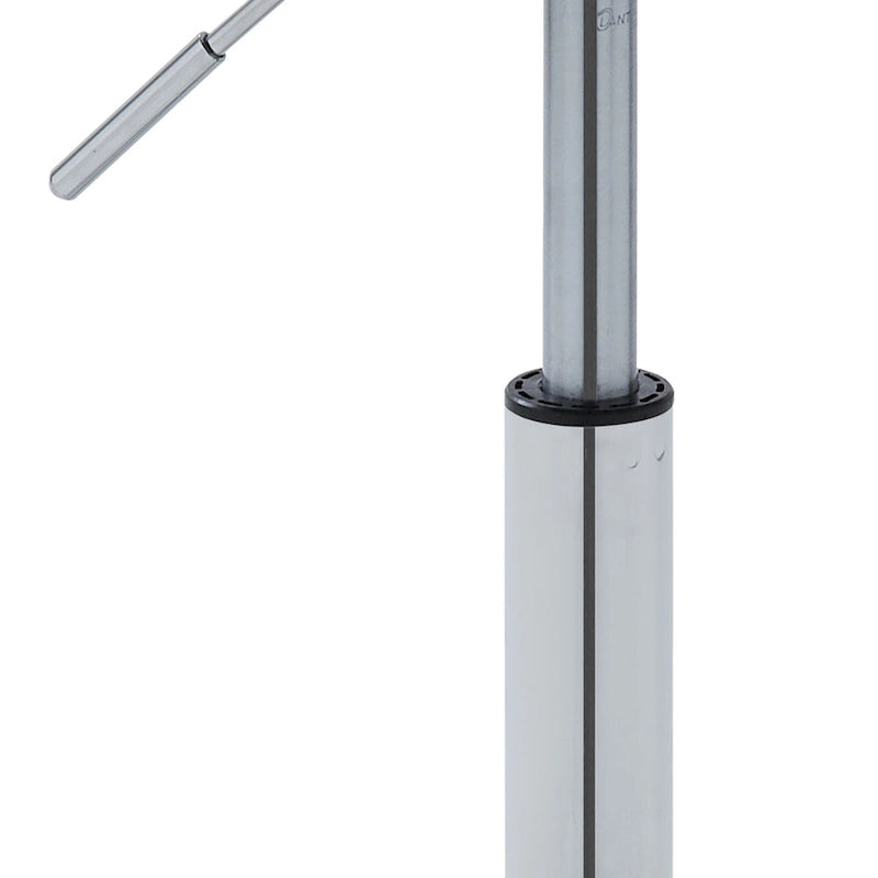 Tabouret à roulettes sans dossier, en similicuir, blanc et noir, une pièce