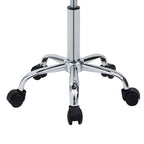 Tabouret à roulettes sans dossier, en similicuir, blanc et noir, une pièce