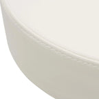 Tabouret à roulettes sans dossier, en similicuir, blanc et noir, une pièce