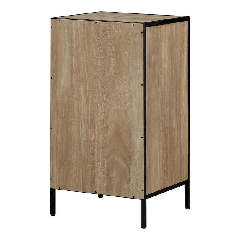 Commode de rangement à 3 tiroirs Chêne / Blanc, 1 personne