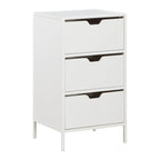 Commode de rangement à 3 tiroirs Chêne / Blanc, 1 personne