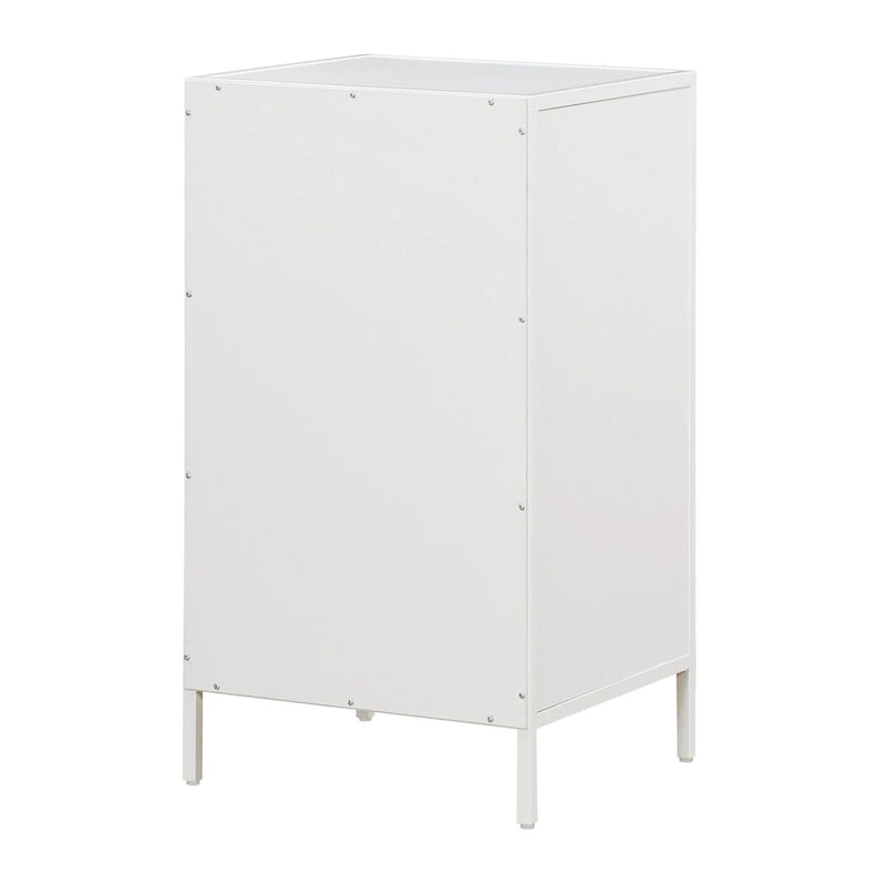 Commode de rangement à 3 tiroirs Chêne / Blanc, 1 personne