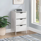Commode de rangement à 3 tiroirs Chêne / Blanc, 1 personne