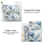 Fauteuil inclinable, pivotant et coulissant manuel à motif floral, ensemble de 2