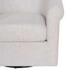 Fauteuil pivotant 1 place en tissu aspect lin couleur os