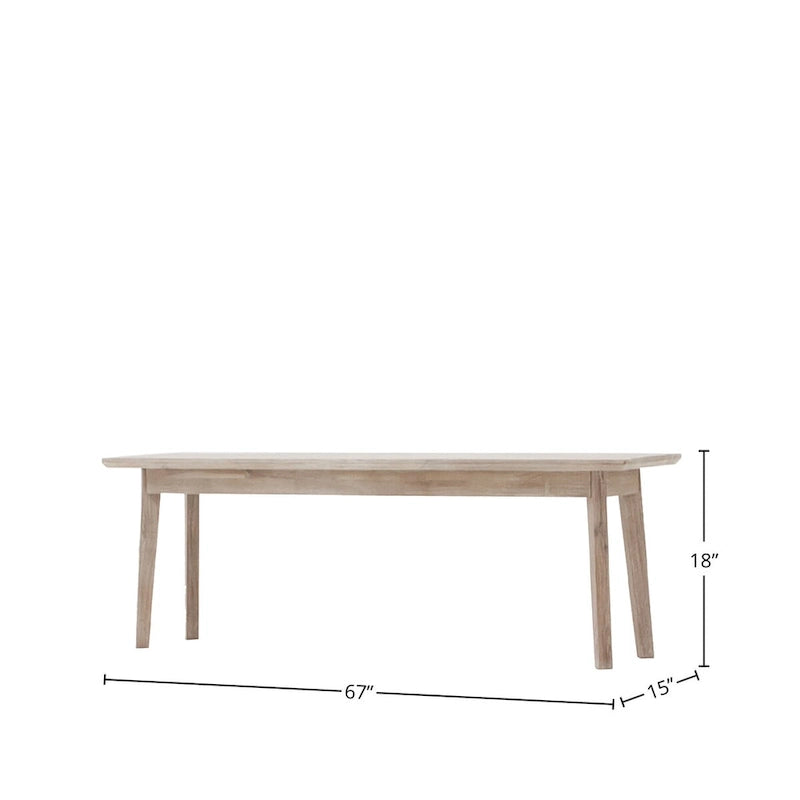 Banc en bois d'acacia gris et brun clair, acier brossé, 2-3 places