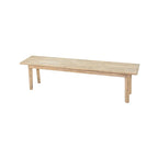 Banc en bois d'acacia gris et brun clair, acier brossé, 2-3 places