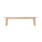 Banc en bois d'acacia gris et brun clair, acier brossé, 2-3 places
