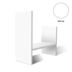 Organisateur de bureau en bois réglable à 2 compartiments, noir/beige/blanc/marron, pour 1 personne