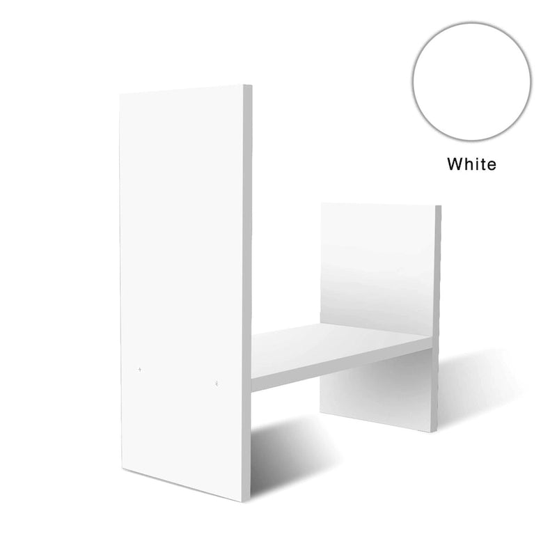 Organisateur de bureau en bois réglable à 2 compartiments, noir/beige/blanc/marron, pour 1 personne