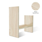 Organisateur de bureau en bois réglable à 2 compartiments, noir/beige/blanc/marron, pour 1 personne