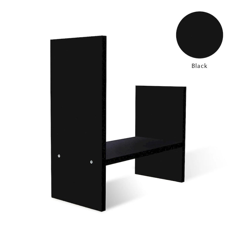 Organisateur de bureau en bois réglable à 2 compartiments, noir/beige/blanc/marron, pour 1 personne