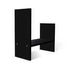 Organisateur de bureau en bois réglable à 2 compartiments, noir/beige/blanc/marron, pour 1 personne