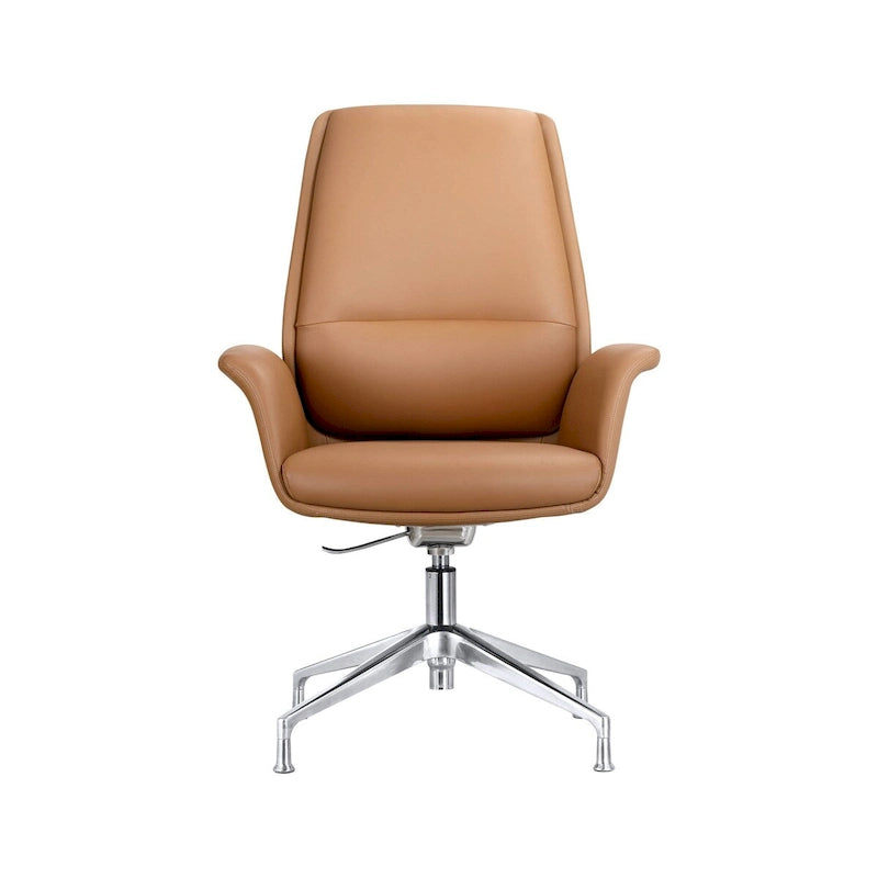 Fauteuil de bureau pivotant en similicuir à hauteur réglable – Siège simple (blanc/noir/gris/marron)