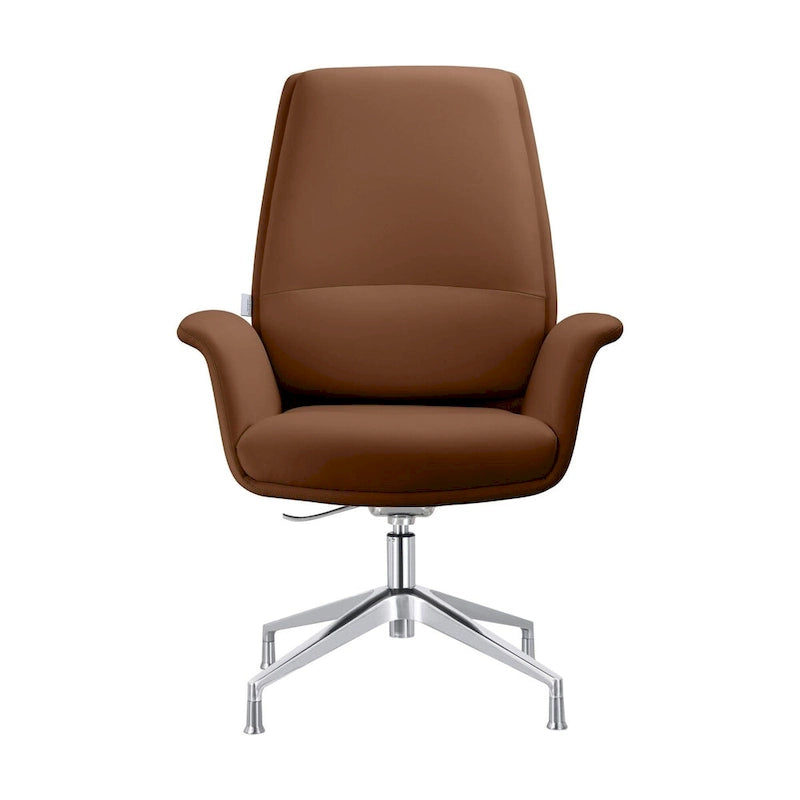 Fauteuil de bureau pivotant en similicuir à hauteur réglable – Siège simple (blanc/noir/gris/marron)