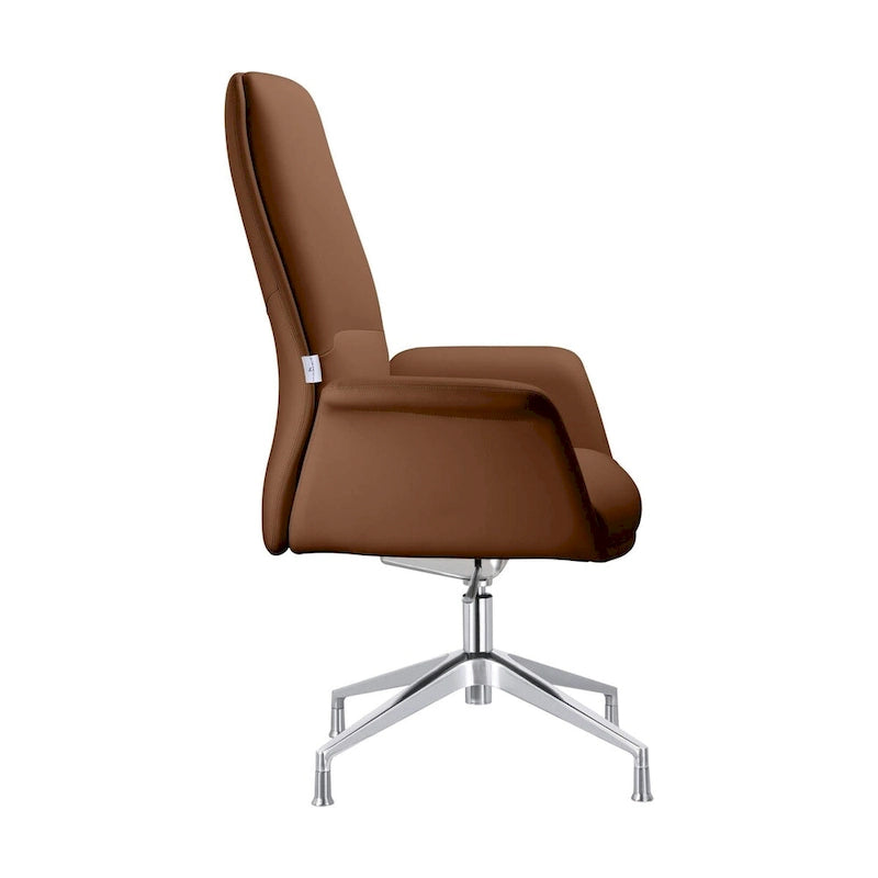 Fauteuil de bureau pivotant en similicuir à hauteur réglable – Siège simple (blanc/noir/gris/marron)