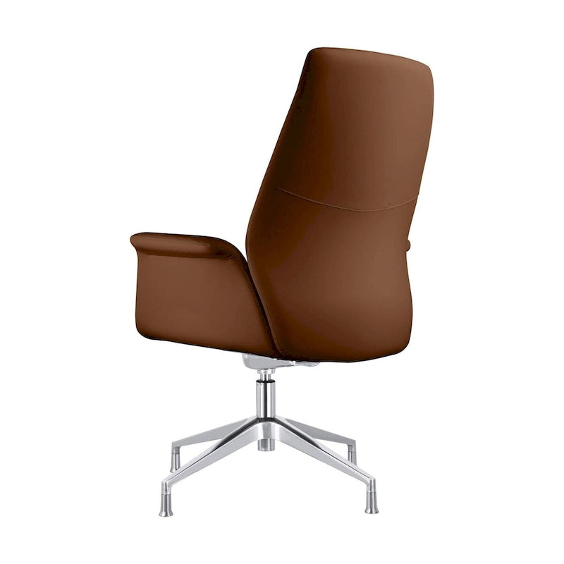 Fauteuil de bureau pivotant en similicuir à hauteur réglable – Siège simple (blanc/noir/gris/marron)