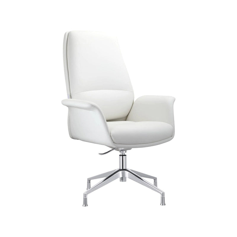 Fauteuil de bureau pivotant en similicuir à hauteur réglable – Siège simple (blanc/noir/gris/marron)