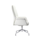Fauteuil de bureau pivotant en similicuir à hauteur réglable – Siège simple (blanc/noir/gris/marron)