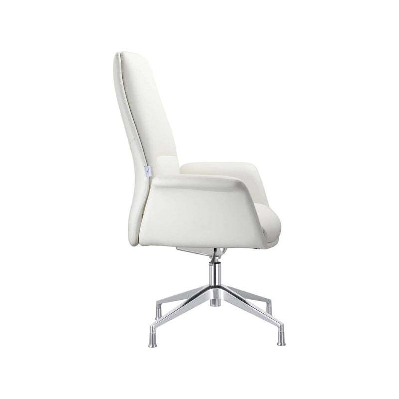 Fauteuil de bureau pivotant en similicuir à hauteur réglable – Siège simple (blanc/noir/gris/marron)