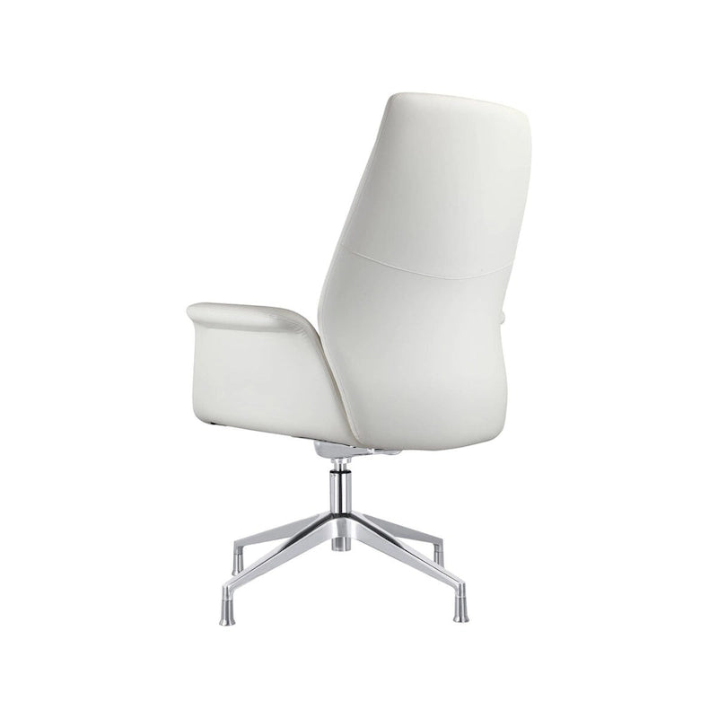 Fauteuil de bureau pivotant en similicuir à hauteur réglable – Siège simple (blanc/noir/gris/marron)