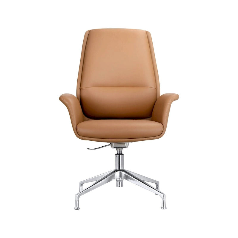 Fauteuil de bureau pivotant en similicuir à hauteur réglable – Siège simple (blanc/noir/gris/marron)
