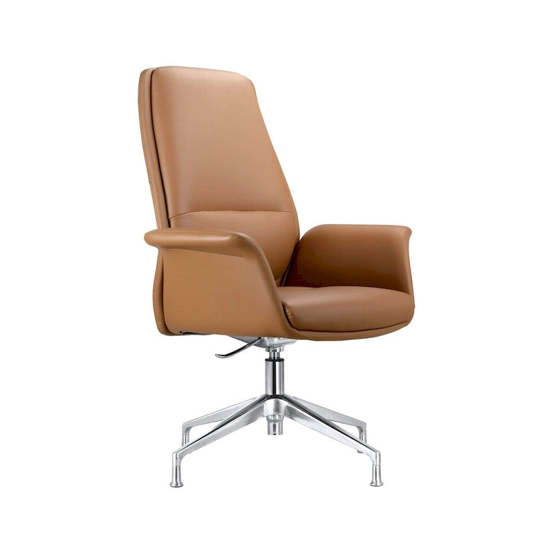 Fauteuil de bureau pivotant en similicuir à hauteur réglable – Siège simple (blanc/noir/gris/marron)