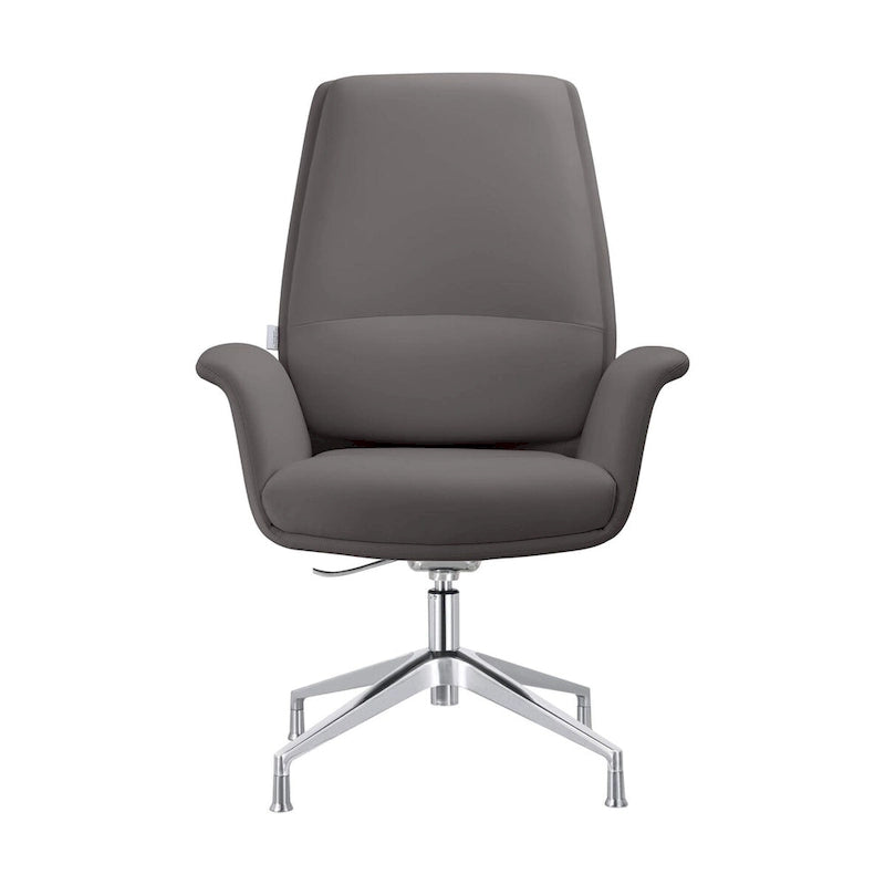 Fauteuil de bureau pivotant en similicuir à hauteur réglable – Siège simple (blanc/noir/gris/marron)