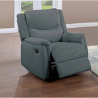 Fauteuil inclinable manuel, gris foncé / os sincère, une place