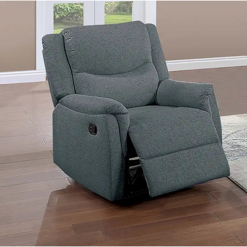 Fauteuil inclinable manuel, gris foncé / os sincère, une place