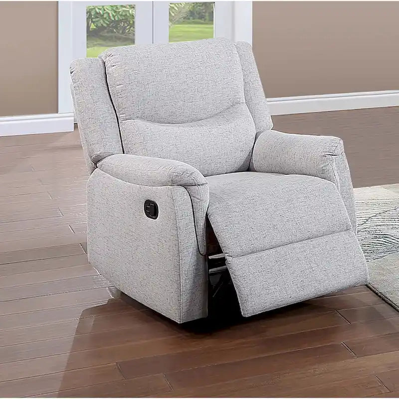 Fauteuil inclinable manuel, gris foncé / os sincère, une place