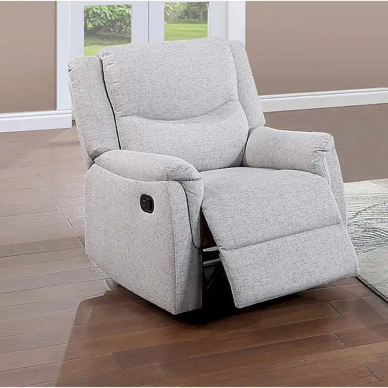 Fauteuil inclinable manuel, gris foncé / os sincère, une place