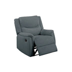 Fauteuil inclinable manuel, gris foncé / os sincère, une place